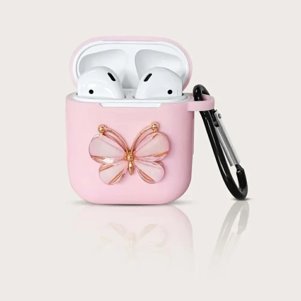 3/$25❗️Silicone Crystal Butterfly AirPods Case 1/2 Generation